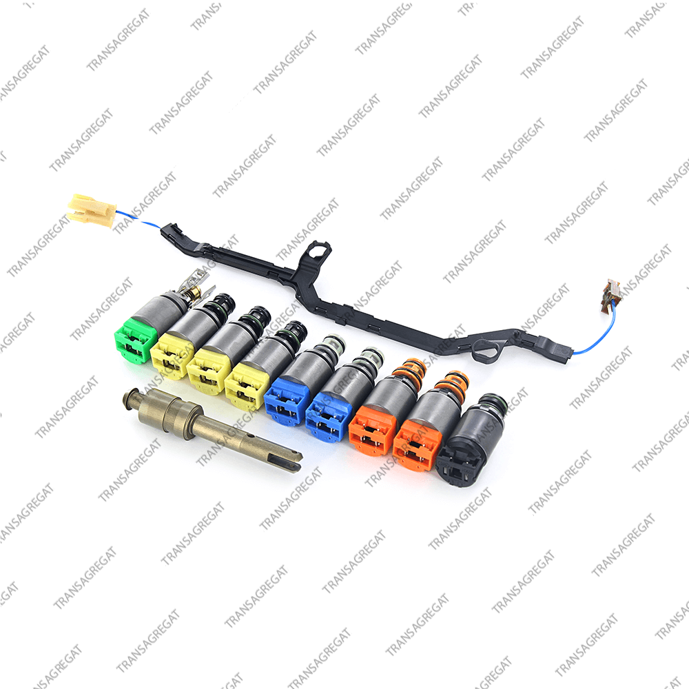 Комплект соленоидов (тип 5, 9 штук: 3 желтых, 2 синих, 2 оранжевых, 1 черный, 1 зеленый)